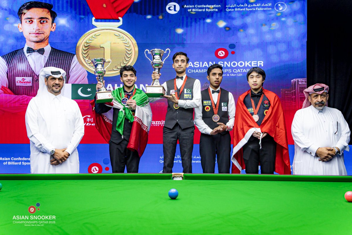 ختام بطولة آسيا للسنوكر – قطر 2026 🇶🇦
بطولة جمعت نخبة لاعبي القارة، وقدمت مستويات فنية عالية وروحًا تنافسية مميزة.
شكرًا لجميع اللاعبين، الاتحادات المشاركة، الحكام، والرعاة على نجاح هذا الحدث الآسيوي الكبير.