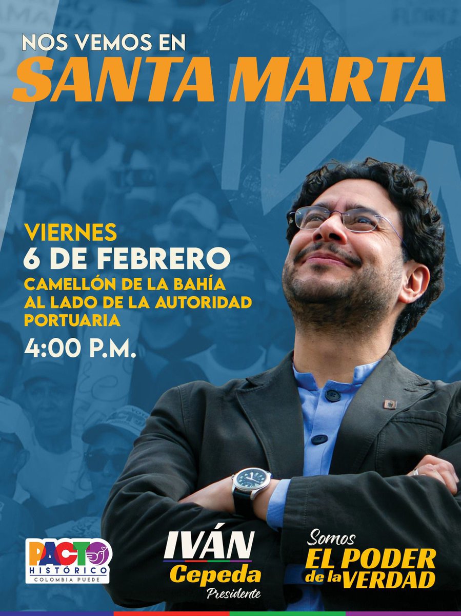 IvanCepedaCast's tweet image. ESTA TARDE NOS VEMOS EN SANTA MARTA