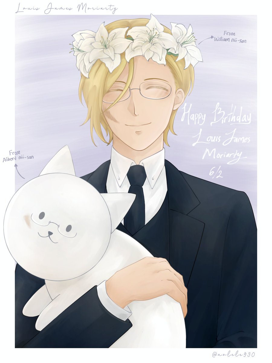 HAPPY BIRTHDAY LOUIS💜
#ルイス・ジェームズ・モリアーティ生誕祭2026 #憂国のモリアーティ 
(Sorry I'm late)