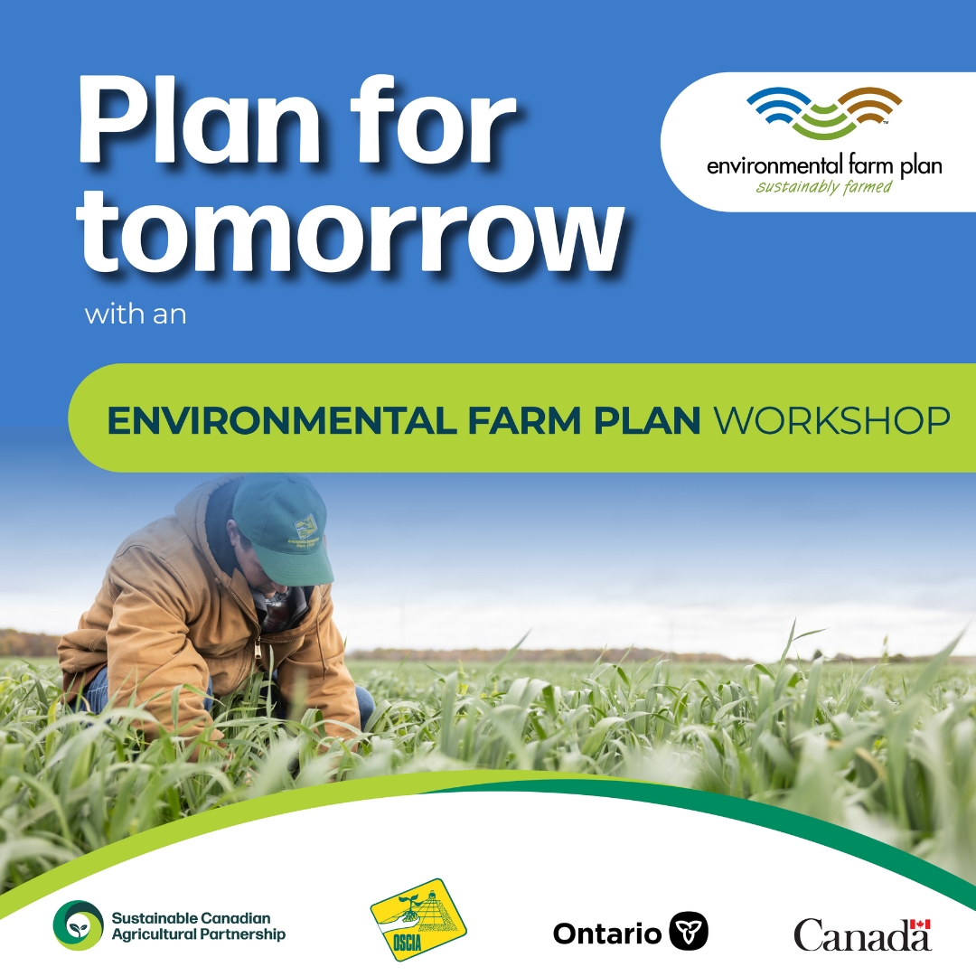 An Environmental Farm Plan helps you identify strengths, manage risks and plan ahead.

Find a session that fits your schedule and get started on your EFP today. 

Visit our calendar to get started.
ontariosoilcrop.org/canada-ontario…

#ontag #ontariosoilcrop #EFP