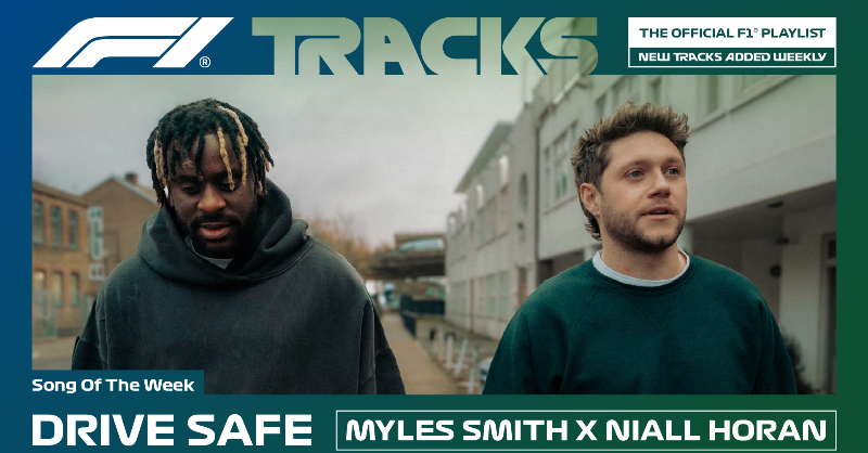 F1's tweet photo. Brand new track "Drive Safe" from @mylessmithuk x @niallofficial is #1 on F1 Tracks today! 

Check it out NOW on @spotify 👇

#F1
