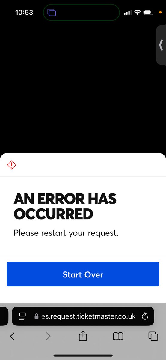 planetharries's tweet photo. @TicketmasterCS I keep getting this error now matter what I do while trying to request tickets to Harry Styles’ One Night Only show in Manchester… please help! https://t.co/I4wZnSn6dK