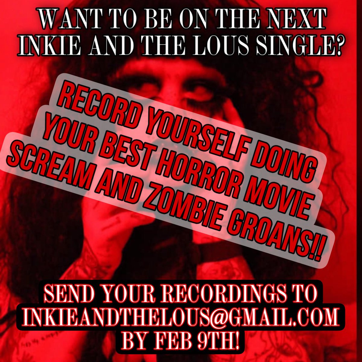 TheMaryLous's tweet photo. ❤️ DO YOU WANNA HAVE A VOICE ON OUR NEXT SINGLE?❤️
How’s your horror movie scream?  Can it send shivers down our spines?  Like the screams of terror from a haunted house kinda vibes?  How about your best Zombie moans and groans?  Can you convince us you’re one of the living dead? https://t.co/qRYbc8FwQr