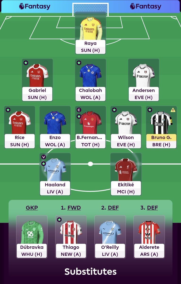 FPL_Blazebay's tweet photo. @FPL_Marcello 1 FT, 1.2 M in the bank. Should I bench Bruno G or Thiago? https://t.co/jLJPQR2beh