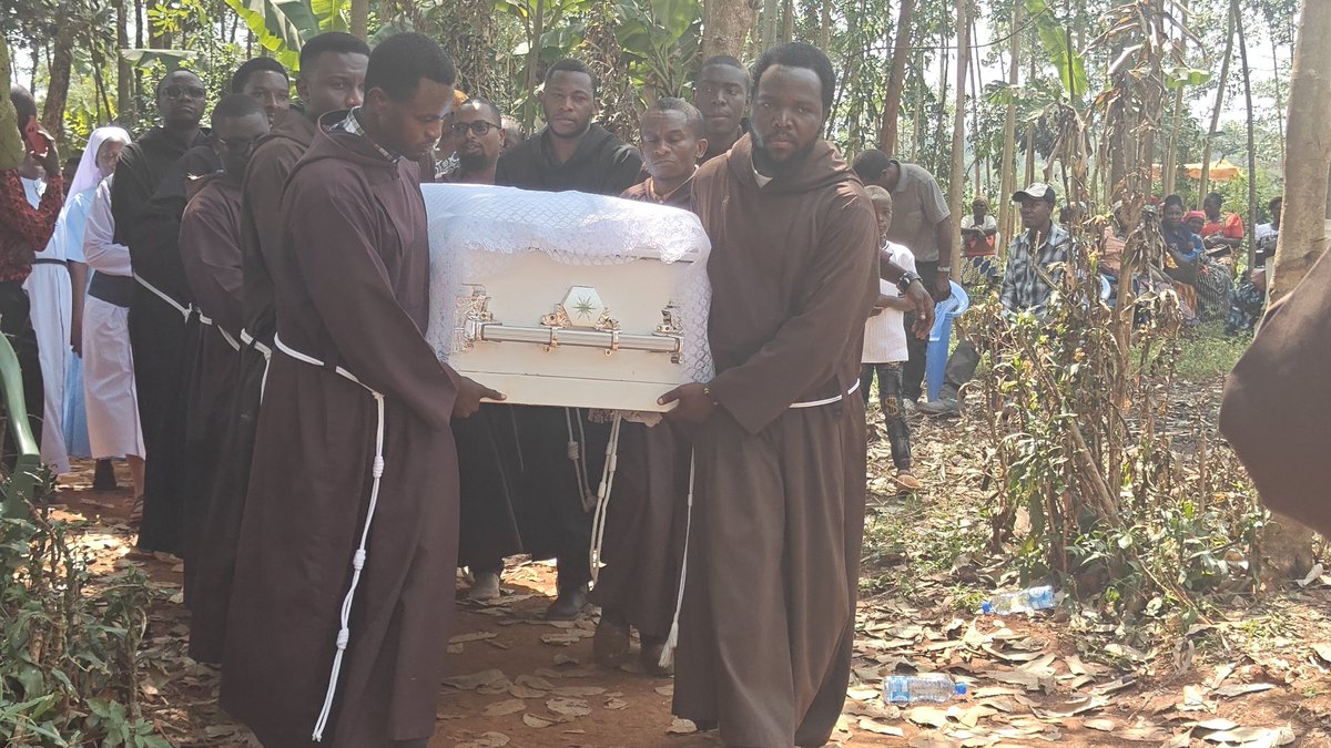 Brothers sharing in the pain of one of us during the burial of Mama Petronila Achieng, mother to Br. Emmanuel Juma, OFMCAP