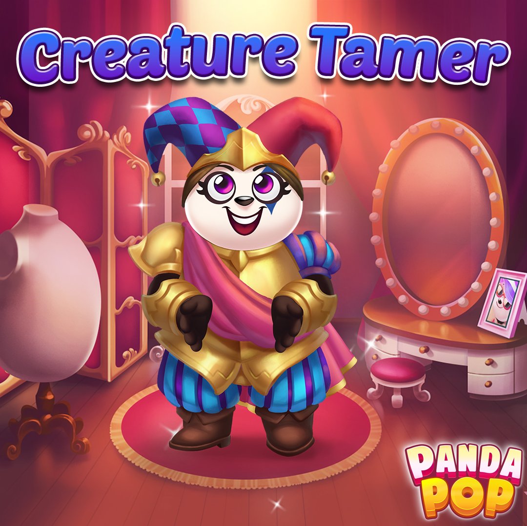 PlayPandaPop's tweet photo. 🎪✨ Mama Panda is ready to take center stage in her brand-new Creature Tamer outfit! 🐼🦁

Don’t miss your chance to add this fierce new look to your collection! 📣💖 https://t.co/Uvp4JJzAnb