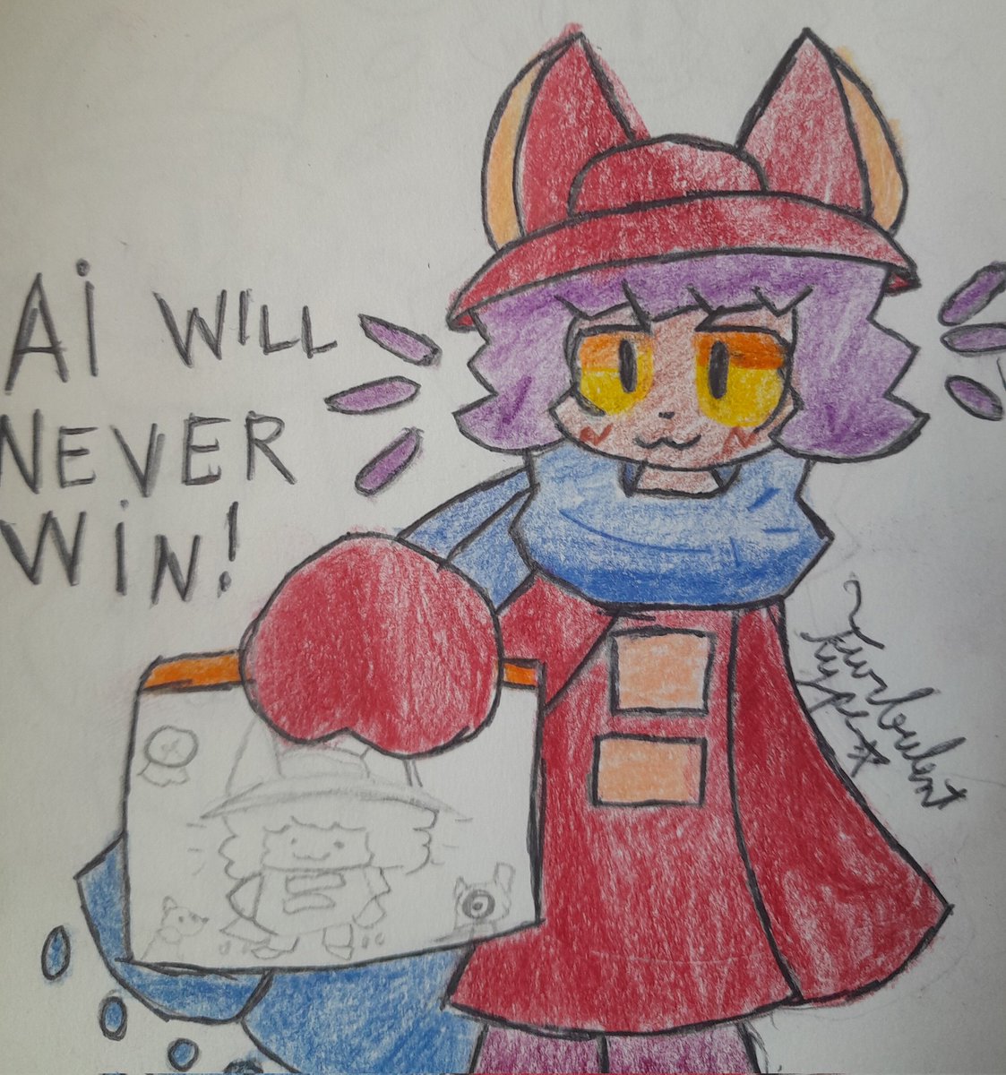 mgmpls67's tweet photo. SAY NO TO AI
#OneshotGame #paperart https://t.co/nxKstSOIAy