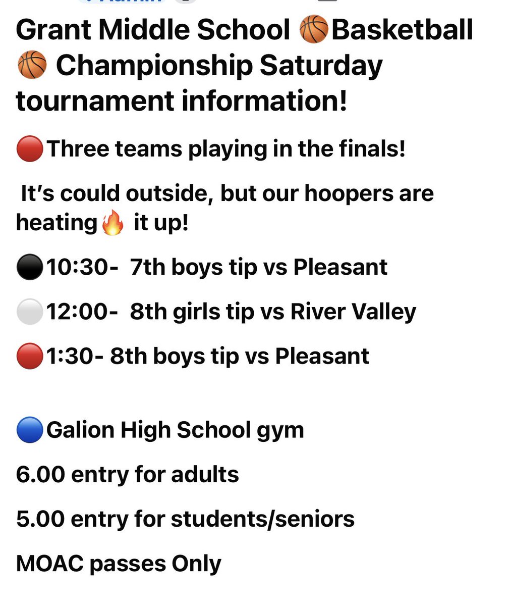 Grant Middle School Athletics tweet media