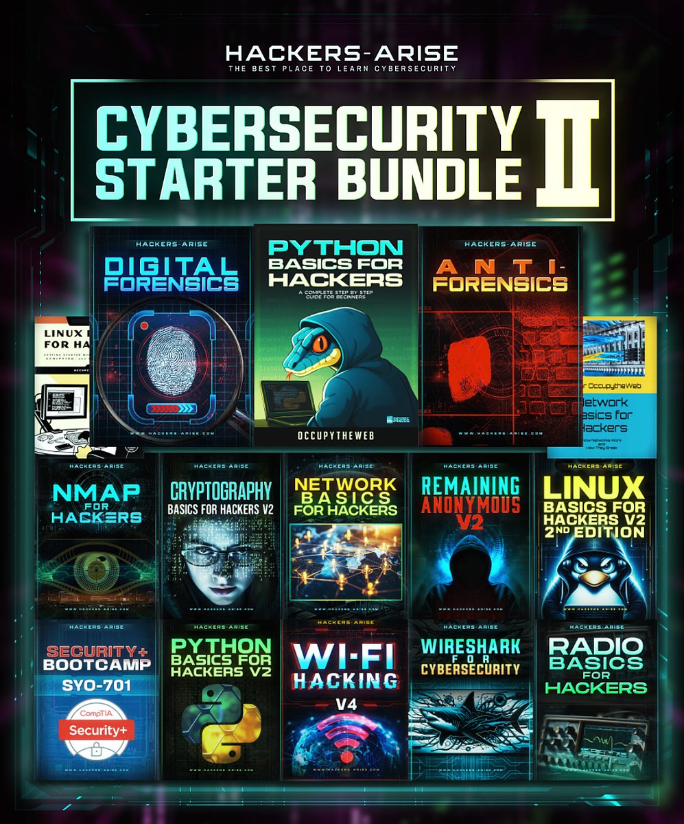 Are You Ready To Start a Career in the Exciting Field of Cybersecurity?

Then this bundle is for You!

Everything You Need to Get Started in Cybersecurity and only in February includes Digital Forensics and Anti-Forensics!

One Lucky Purchaser will be randomly selected for our