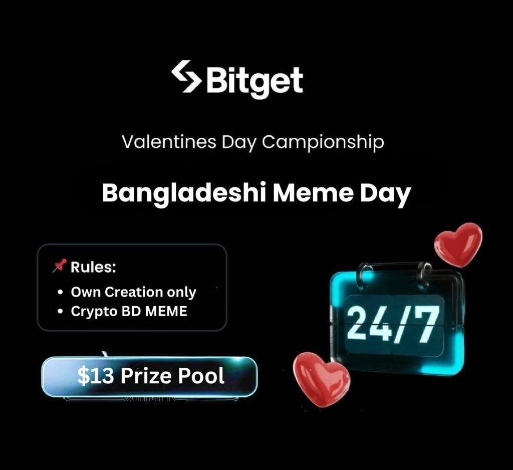 BitgetBDT's tweet photo. 🚀 Bangladeshi Meme Day (24H)

🏆 Show your creativity and make us laugh with crypto memes!

📅 Feb 6 - Feb 7, 11:00 PM BD time

✅ Follow @BitgetBDT, like &amp; repost
✅ Create a crypto meme with Bangladeshi touch
✅ Tag 3 friends &amp; share your UID

Enjoy crypto fun!😎 https://t.co/IngThhhpCU