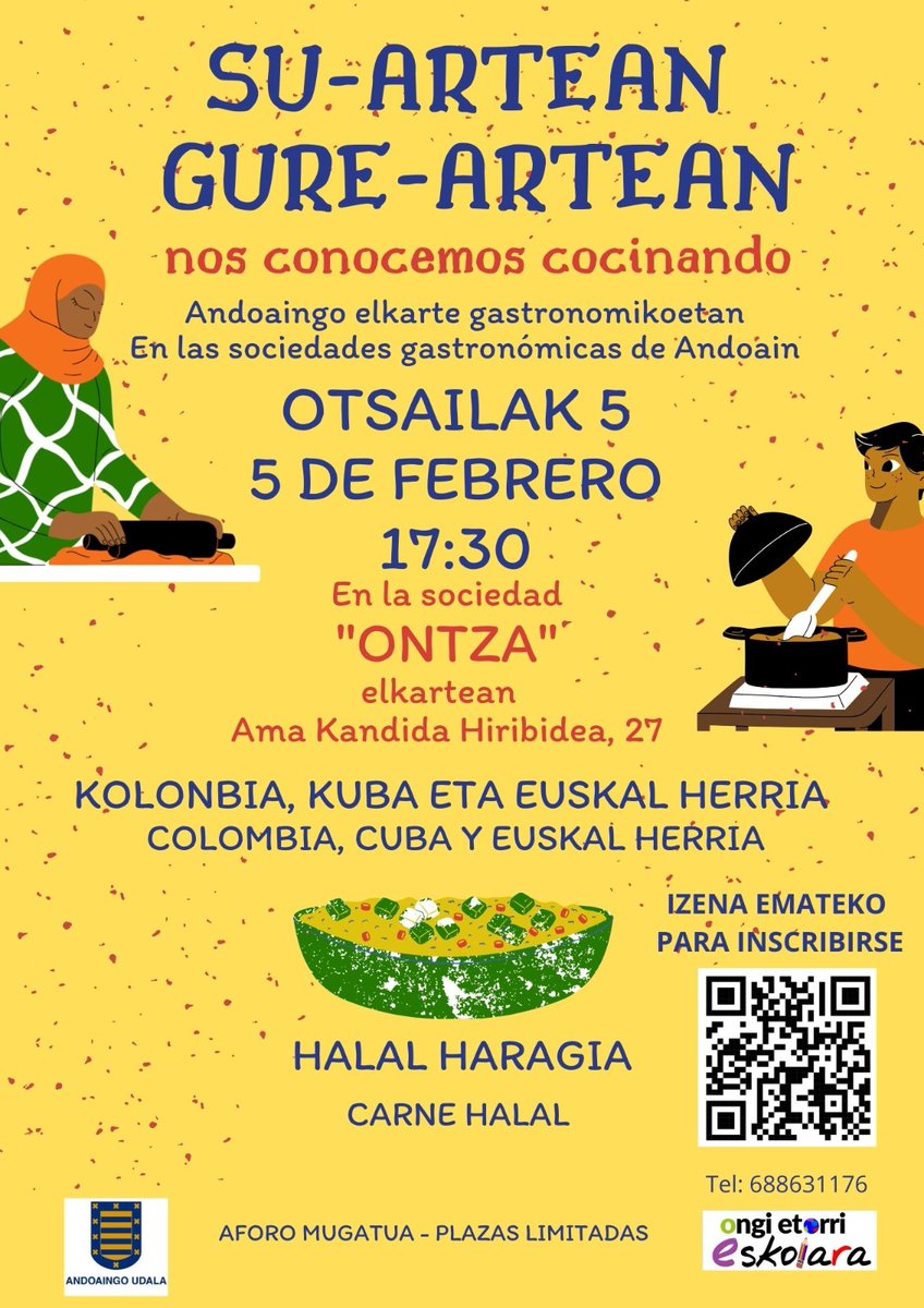 MaitelanKoop's tweet photo. Creando redes en el encuentro de Su- Artean Gure artean (Nos conocemos cocinado) en las sociedades gastronómicas de Andoain. https://t.co/eE5JiqWYdi