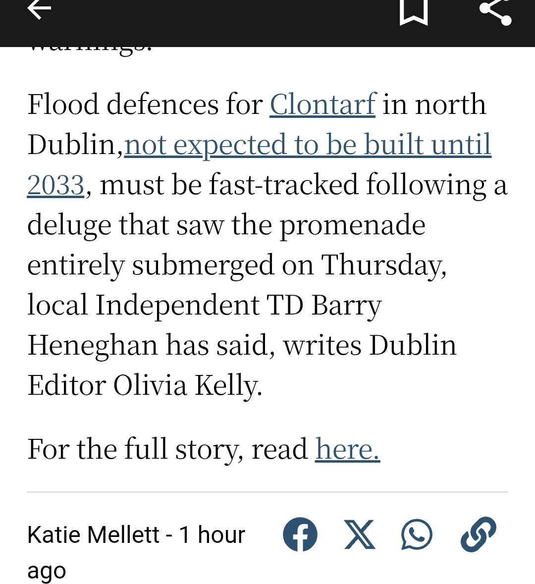Isn't <a href="/BarryHeneghan2/">Barry Heneghan TD</a> a protegy of Finian McGrath, who back in the day ran a campaign opposing the Clontarf food relief programme because the wall was too high? <a href="/rtenews/">RTÉ News</a>