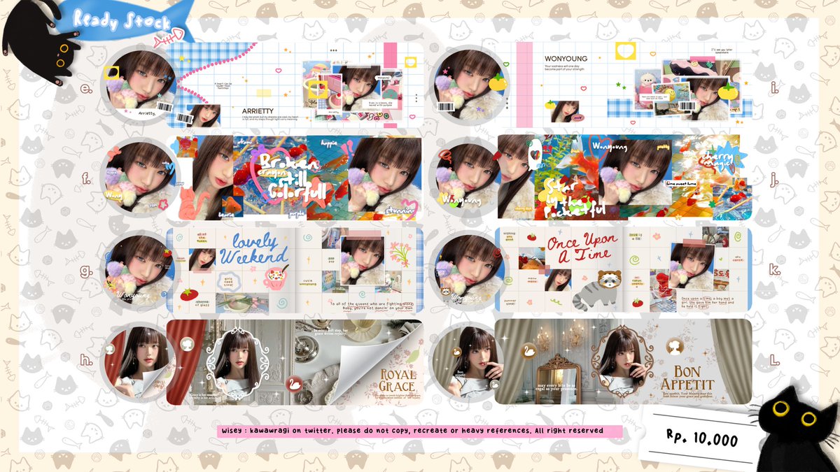 lordlyrose's tweet photo. Help repost ♡ tysm!
Haii! Aku ada layout ready stock Wonyoung update terbaruu 💗 bisa langsung dijemput di dm aku atau @kawawragi yaa! Kalau dm error bisa wa di link profilee 💖💖 #zonauang https://t.co/HH5q1IV830