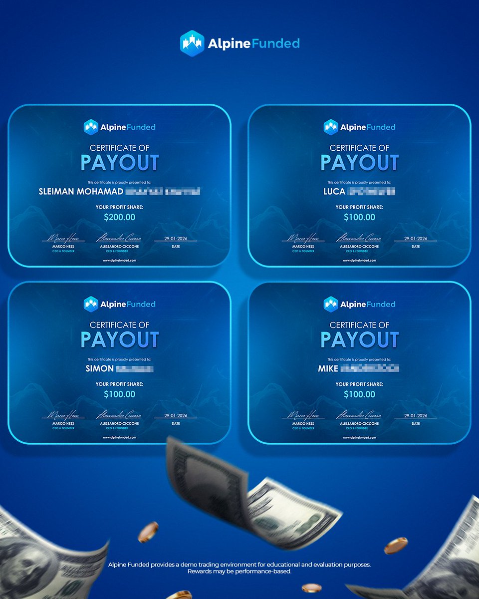 🎉 Starting February with Consistency &amp; Commitment! 💪

As the first few days of the new month roll in, we’re proud to recognize the traders who finished January strong — Sleiman, Luca, Simon, and Mike — for securing their rewards through steady performance and focus. 💸📈

No