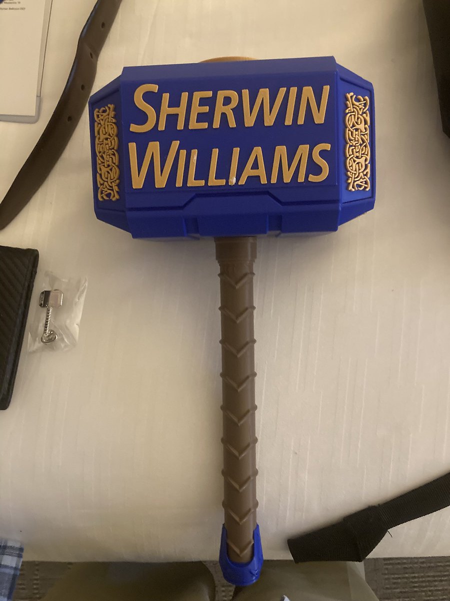 seanwood_writer's tweet image. I dont talk alot about my day job but it is cool when you get recognition for having a good year. Its fun to walk out to Metallica when you are given your own custom mjolnir too. Lol.
