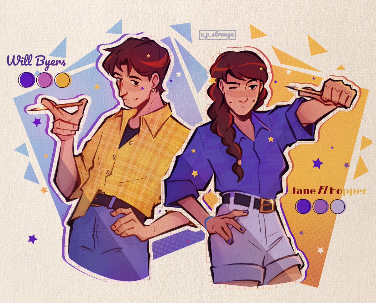 v_p_strange_'s tweet photo. 1990s Will &amp; El✨ definitely inspired by @kidovna #StrangerThings #elhopper #willbyers and working on some #byler wips too🙂‍↕️ https://t.co/Ijgry9fZhT