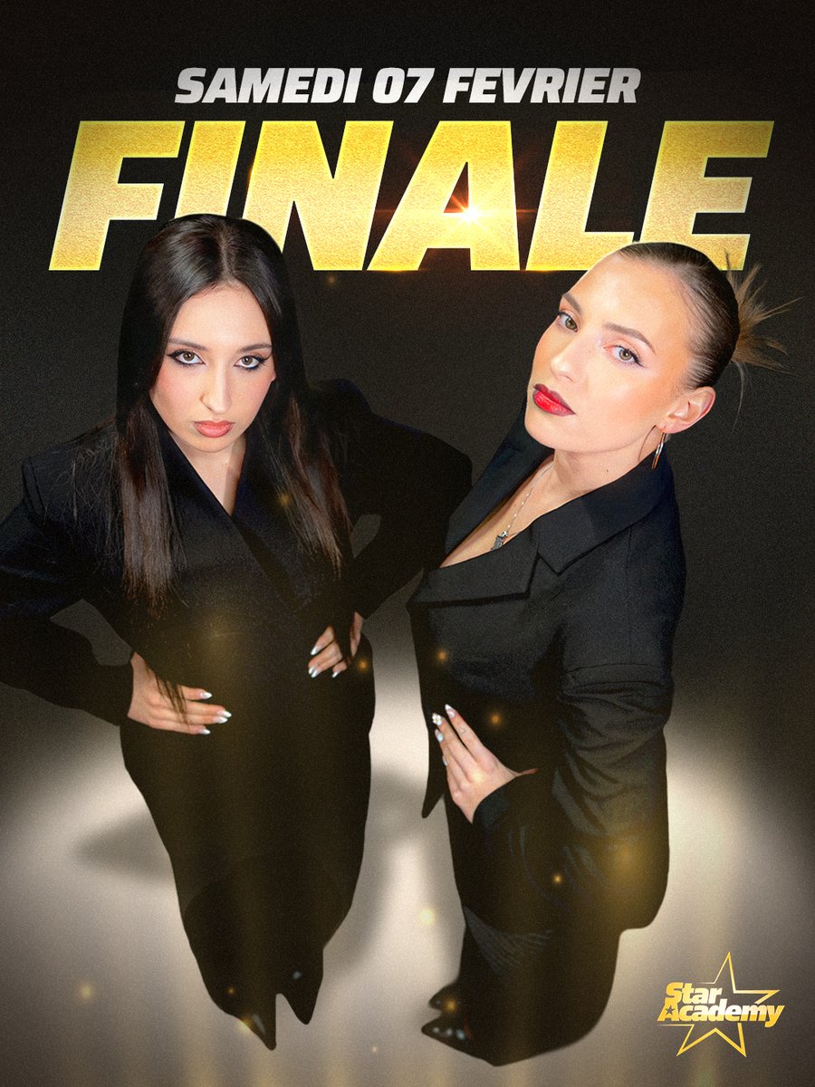 StarAcademyTF1's tweet photo. Qui d'Ambre ou Léa remportera la Star Academy 2025 ? 🤩
🌟 La finale de la #StarAcademy, demain à 21h10 sur TF1 et TF1+ https://t.co/oSDyHlfHNd