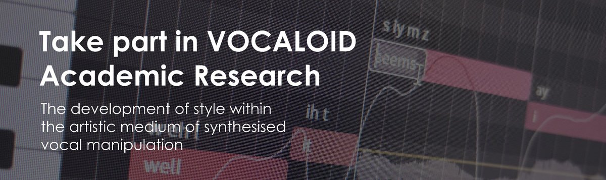 ╔═*.·:·.✧ ✦ ✧.·:·.*═╗

🔁 RTs appreciated!! 💖

HEY YOU!! Ever wanted to take part in VOCALOID Academic Research?

👥Any listener of VOCALOID music
👥 Any producer/cover artist of VOCALOID music

⏰ Approx. 5-10 minutes

Questionnaire ⬇️🔗

╚═*.·:·.✧ ✦ ✧.·:·.*═╝