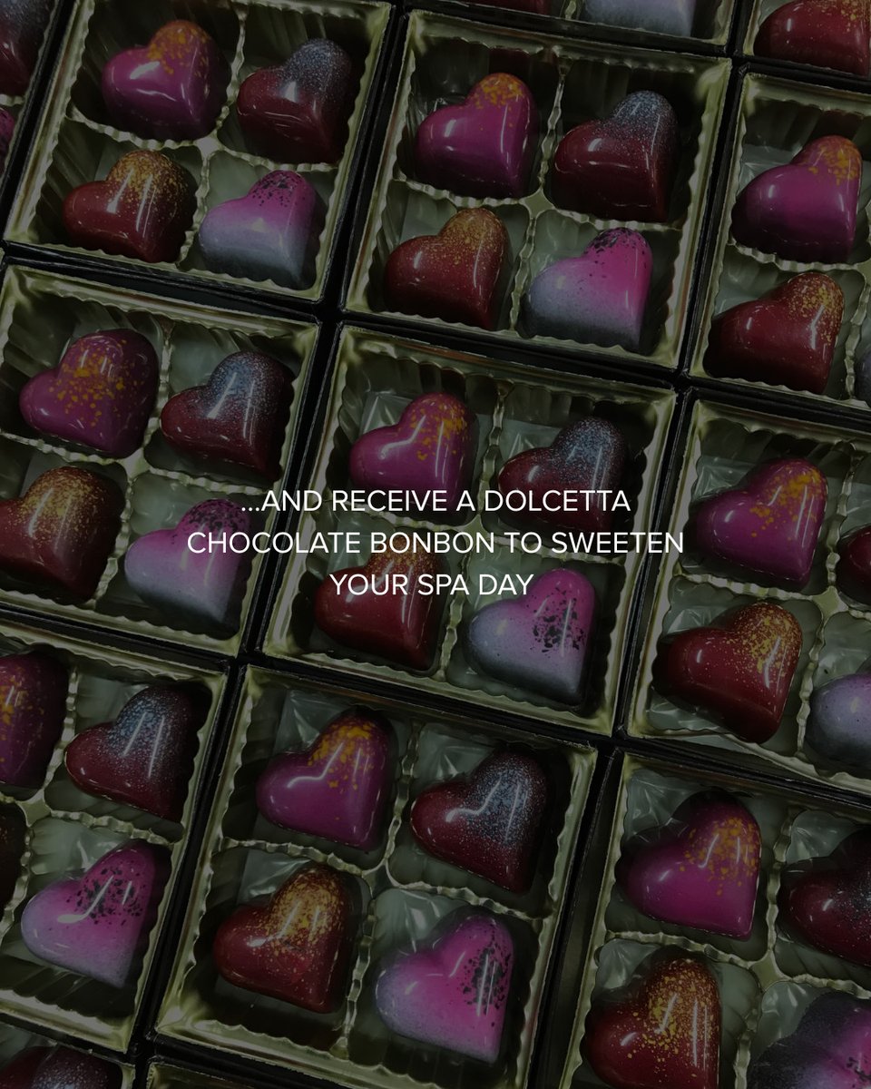 A bit of pampering, a bit of chocolate—sounds like a perfect Valentine’s, doesn’t it? Reserve a 50-minute service on 2/14 or 2/15 for a sweet little surprise. ✨ #valentinesdayspecial
