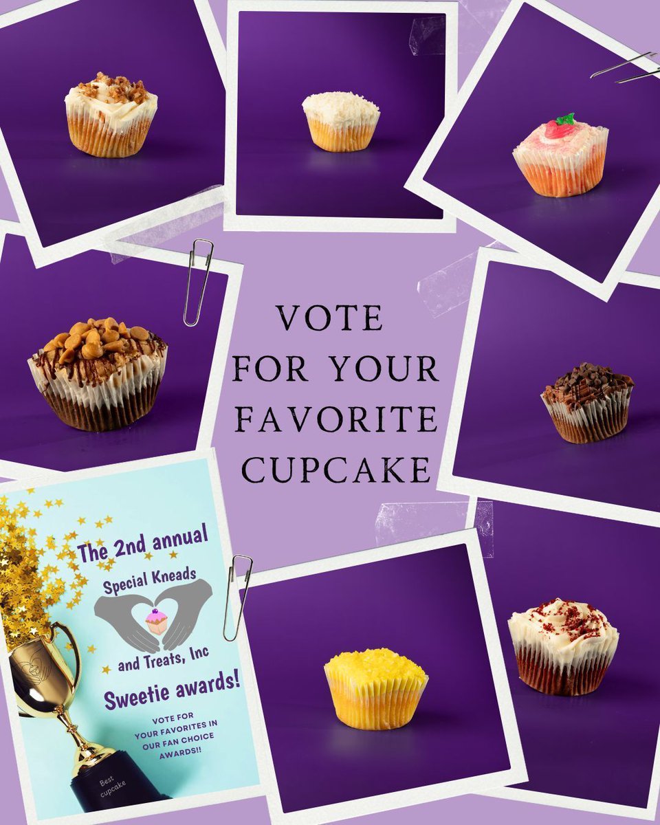 Vote for your favorite cupcake in the 2nd annual Special Kneads and Treats - 'The Sweetie Awards.' Voting ends 2/25.

Link to vote in Linktree.

forms.gle/5JHGnFdwAmULGn…