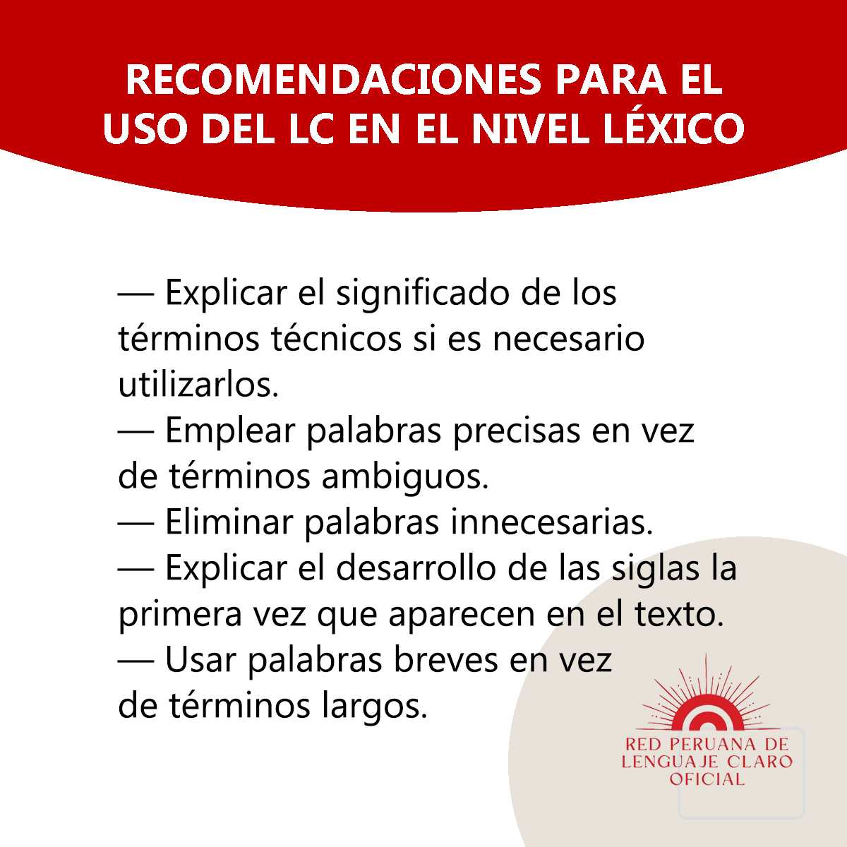 RedPeruanaDeLenguajeClaro tweet media