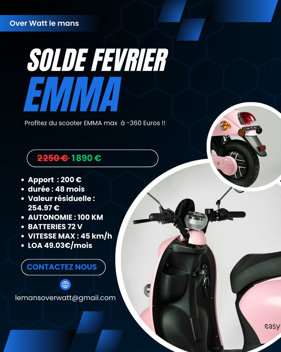 CycleLiberty's tweet photo. 🚀 Découvrez nos promos incroyables de février chez Over Watt Le Mans ! 🛵 Profitez de tarifs imbattables sur nos scooters. Ne ratez pas cette occasion de rouler avec style et efficacité ! 🔧 #ScooterDeals #OverWatt #LeMans #Promotions #ScooterLife #EcoRide https://t.co/Revu2vWezn