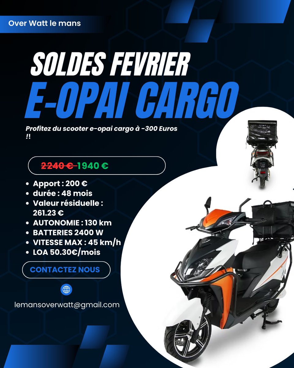 CycleLiberty's tweet photo. 🚀 Découvrez nos promos incroyables de février chez Over Watt Le Mans ! 🛵 Profitez de tarifs imbattables sur nos scooters. Ne ratez pas cette occasion de rouler avec style et efficacité ! 🔧 #ScooterDeals #OverWatt #LeMans #Promotions #ScooterLife #EcoRide https://t.co/Revu2vWezn