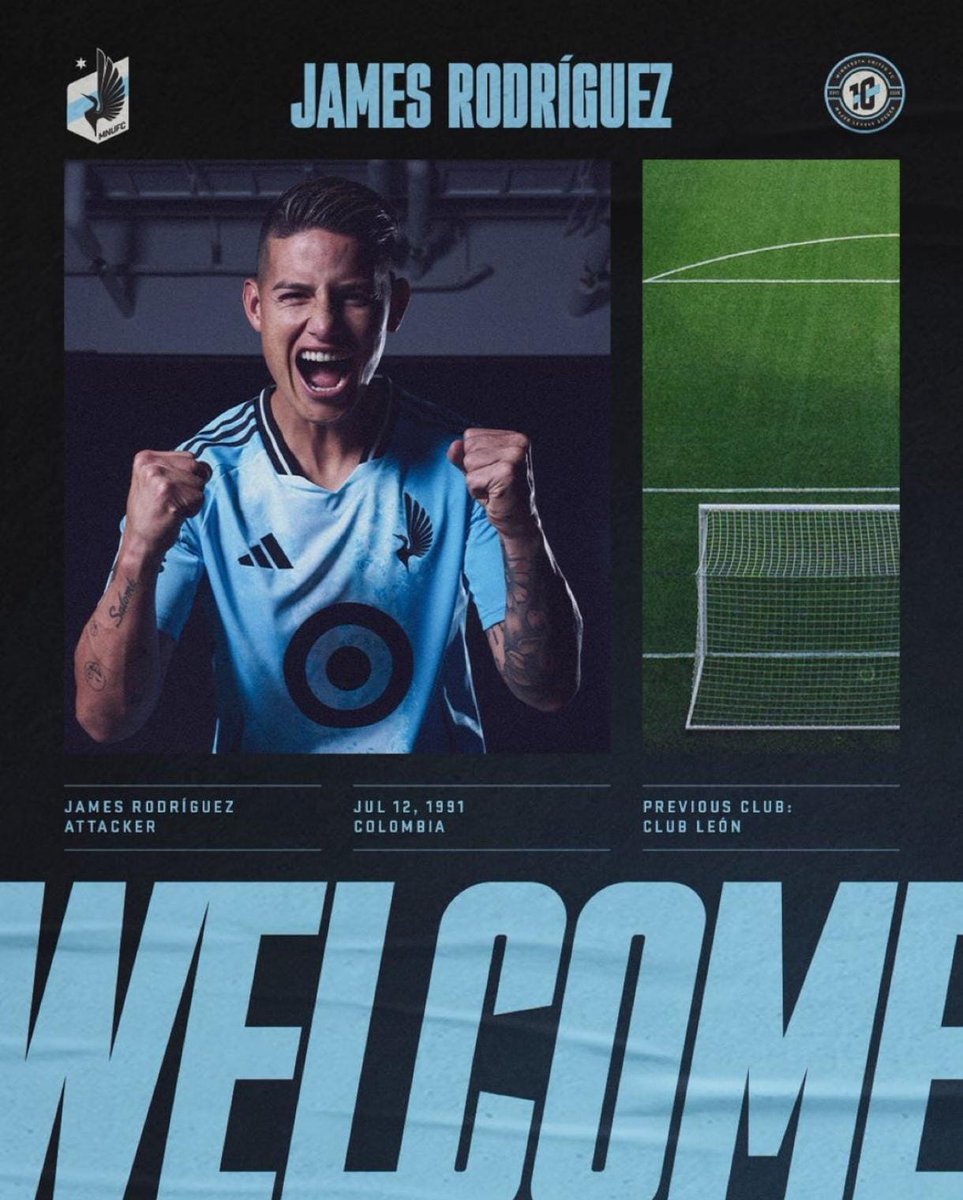 #Deportes | Minnesota United presentó oficialmente a James Rodríguez como uno de sus refuerzos para el primer semestre de 2026. El ‘10’ de la Selección vuelve a la competencia profesional después de tres meses de inactividad. El objetivo principal es tener fogueo competitivo para
