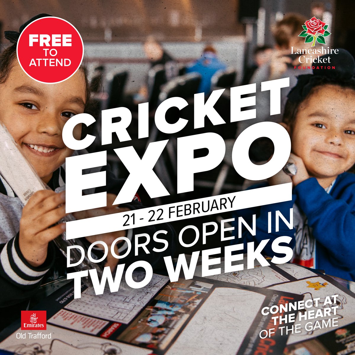 LancsCricketFDN's tweet photo. 📢2 weeks to go until the Cricket Expo

A huge thank you to everyone who’s already registered, we can’t wait to see you there.

If you haven’t signed up yet, there’s still time.

Don’t miss out!

👉 Get your tickets: https://t.co/l4L4XRWkyg https://t.co/sjctILVt3Z