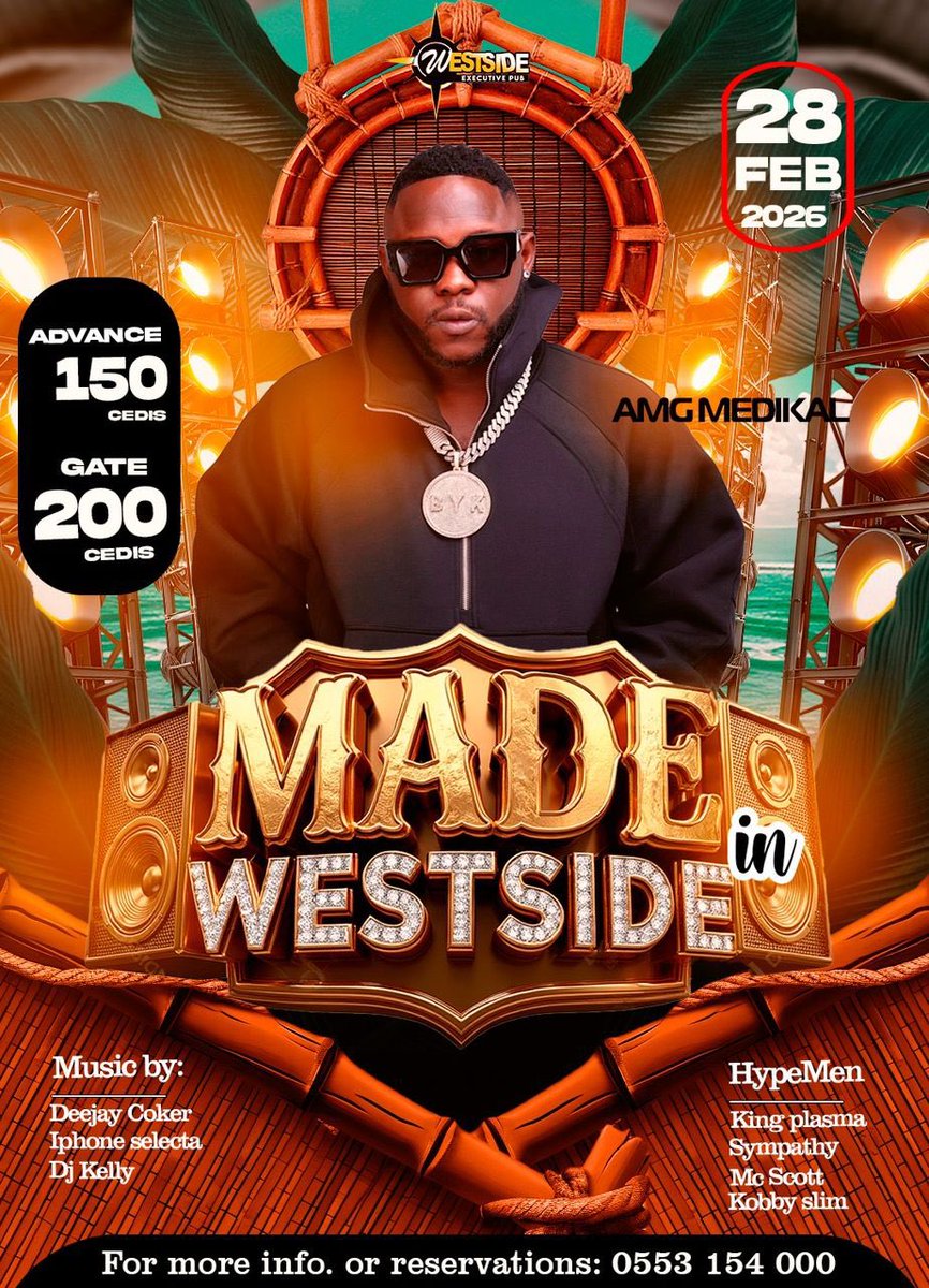 Let it be known that I will be fully active at the Westside (Bogoso) on the 28th of February 💥 #BYK