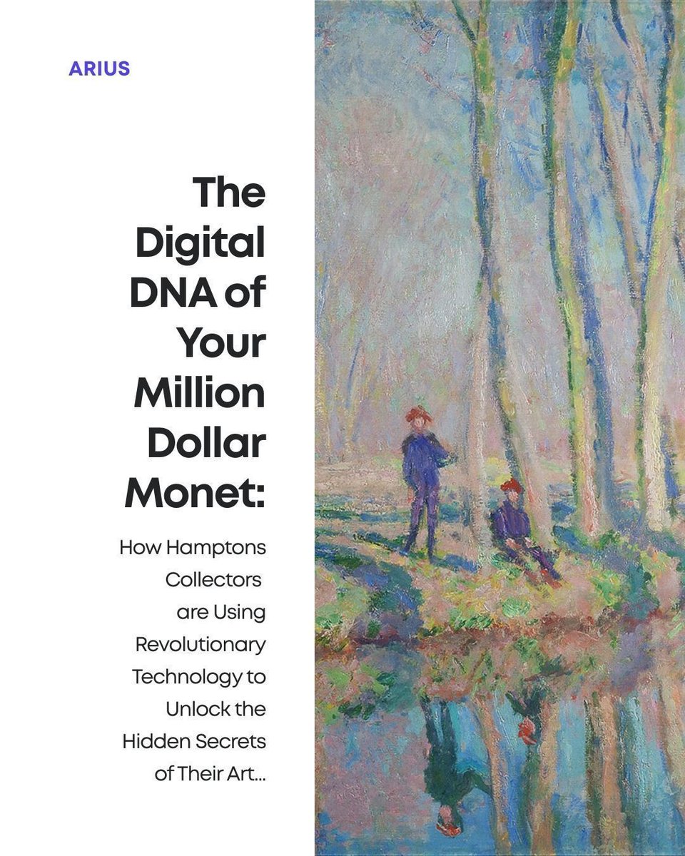 What if a masterpiece held more information than the eye could see?

@sociallifemag explores how Hamptons collectors are using Arius' advanced art data capture to unlock the hidden stories within the digital DNA of works by artists like Claude Monet.

🔗 ariustechnology.com/post/the-digit…