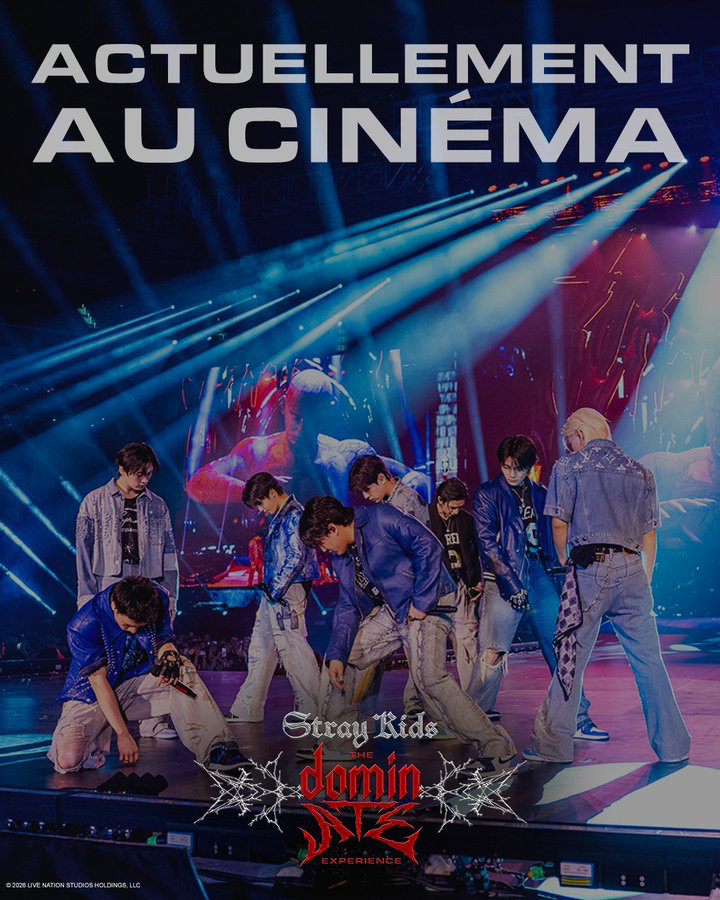 📢 Le film "Stray Kids : The dominATE Experience" de <a href="/Stray_Kids/">Stray Kids</a> est arrivé 3e du box-office en France avec 16 994 entrées son 1er jour malgré son nombre de séances réduit. Bravo STAYs et profitez cette semaine 🎉

STRAY KIDS dominATE CINEMAS #The_dominATE_Experience
#StrayKids