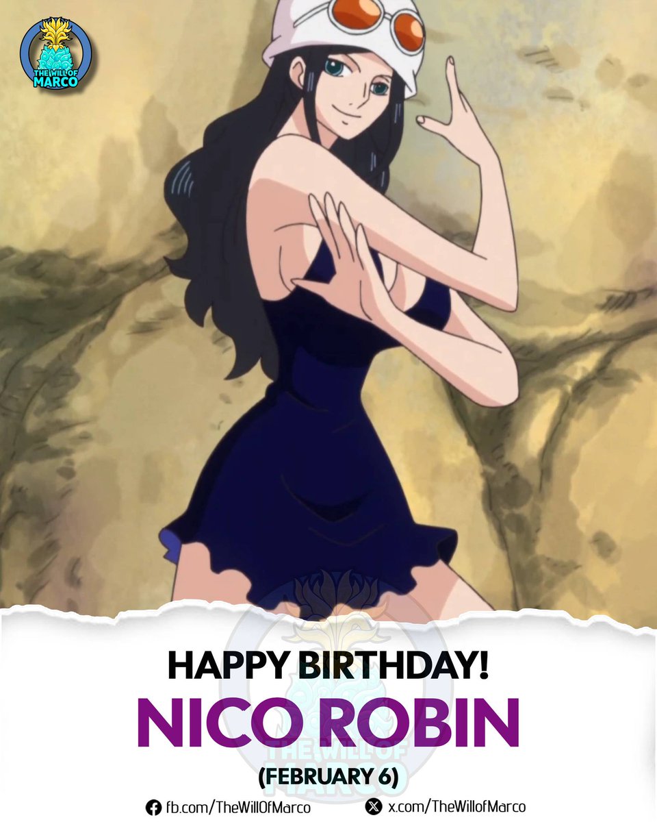 nashrendar's tweet photo. @kerygmafloresmx Hoy es el cumpleaños de uno de tus personajes a los que le diste voz. Me refiero a Nico Robin. https://t.co/UWUQSX32Jv