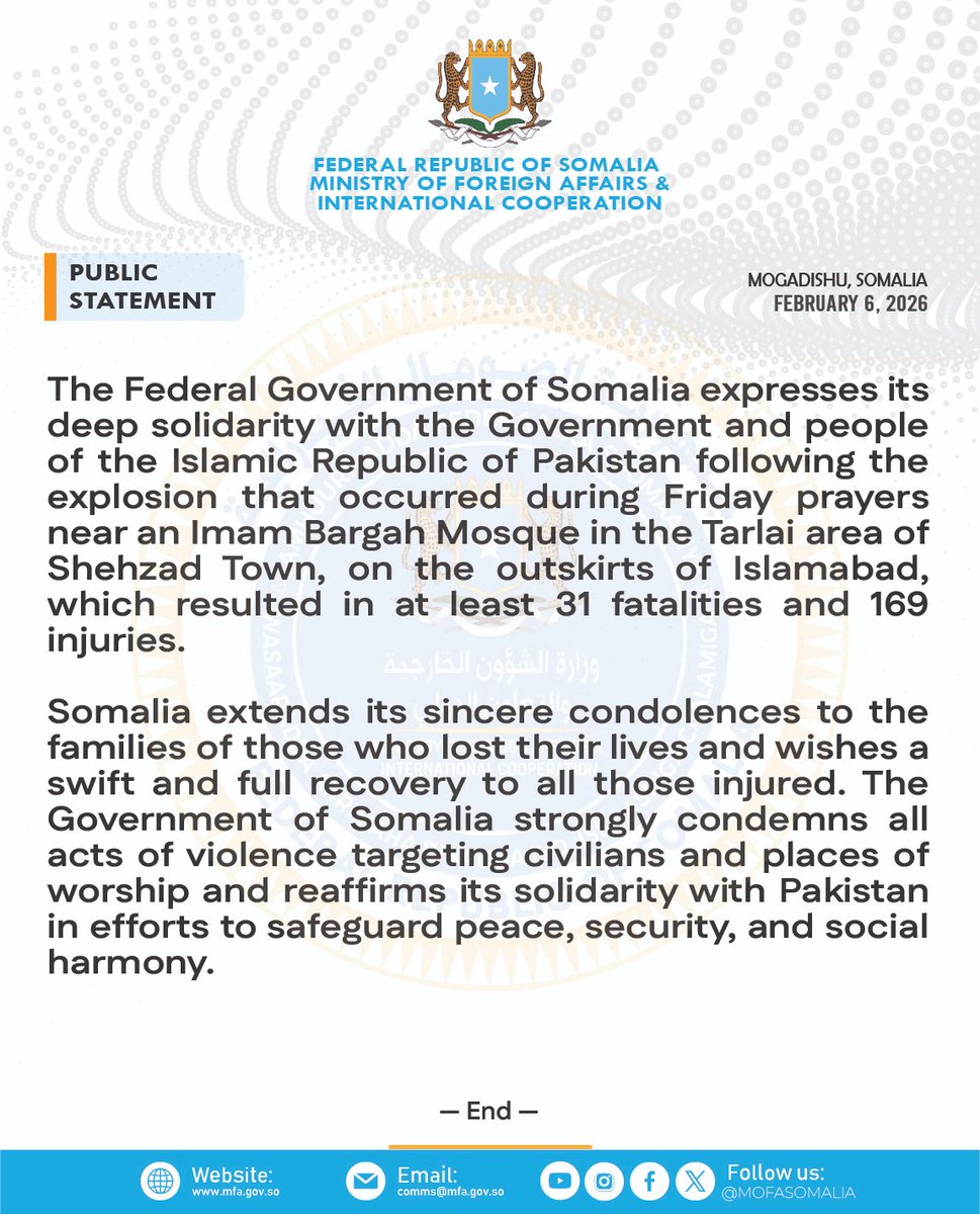 Ministry of Foreign Affairs 🇸🇴 tweet media