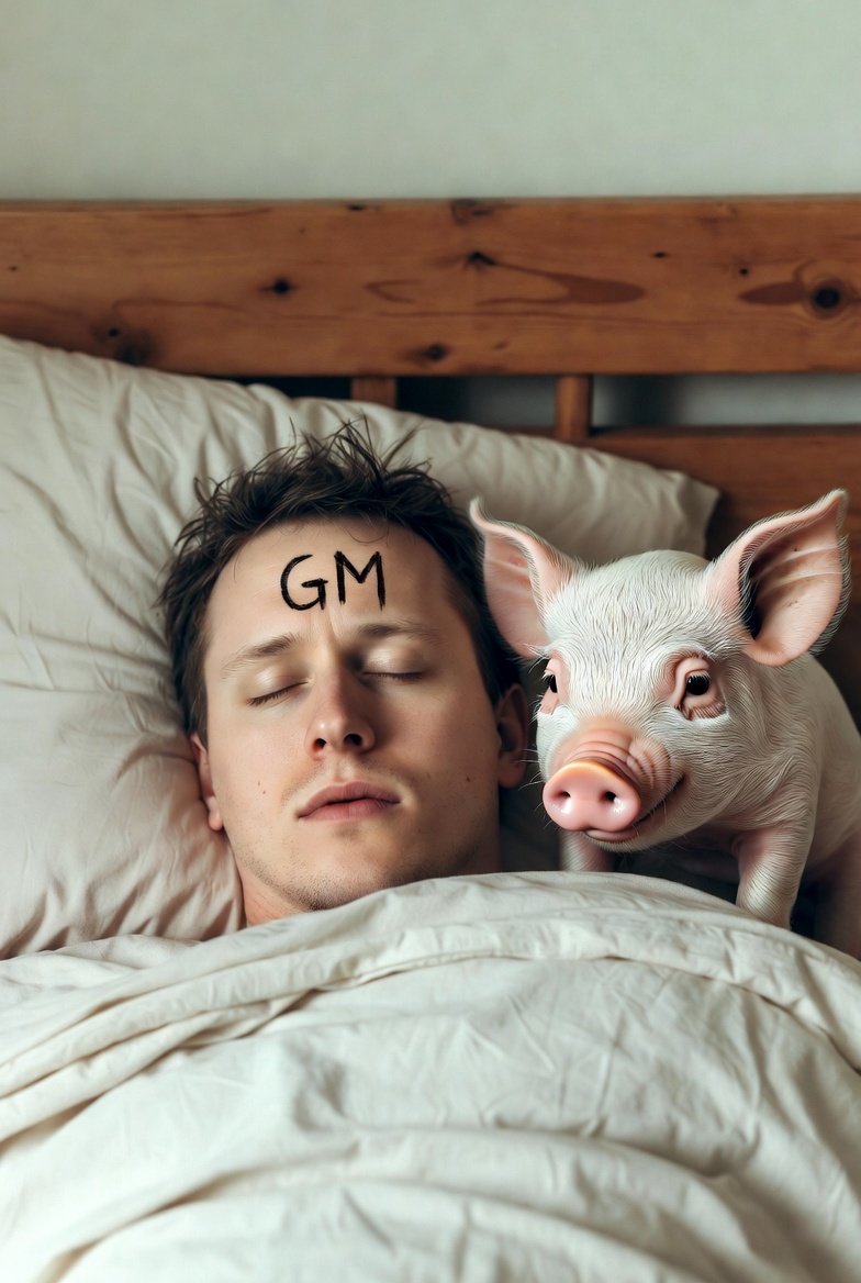 maktubbet's tweet photo. GM, did you sleep well?
$PIG #PIGARMY #PIGFAM https://t.co/43sFzI5JOB