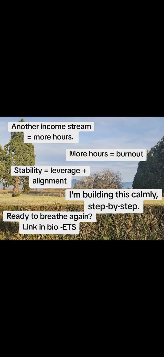 dena_tx's tweet photo. You don’t need more grind—you need better leverage. ✨ Another income stream isn’t “more hours,” it’s smarter alignment. I’m building mine calmly, step-by-step—no overnight hype. If you’re ready to breathe again, start here. 🌿

Link in bio → ETS Opportunity Call https://t.co/ayUywn2xcZ