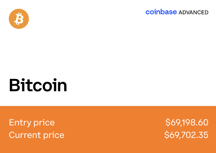 want to give an update on this, got the rest of the fills yesterday. Obviously didnt expect 60k so quick, thought that would come later. My plan is to shave a little bit of this off here. about 15% of what i bought, and then add that lower if given, likely around 65-66k. I dont