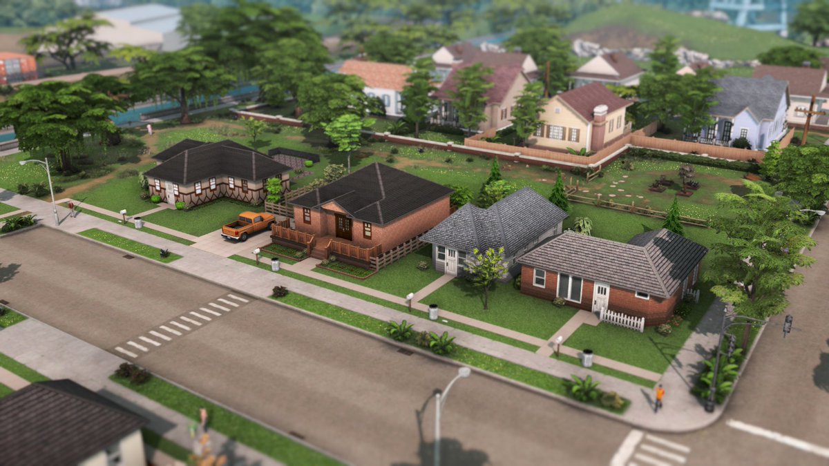 joshseoh's tweet photo. filled this part of willow creek with houses from TS1 and TS2! the hardest part of making this was connecting the sidewalk between houses and also making the driveway of that one house from TS2 Nightlife with TOOL 😆

#TheSims4 https://t.co/uhvdE7EqYW