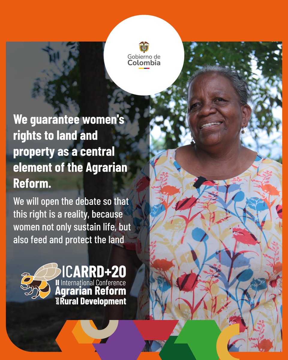 CancilleriaCol's tweet photo. Las mujeres son protagonistas de la Reforma Agraria. 🌱

Garantizar su derecho a la tierra y a la propiedad es clave para la justicia social, la soberanía alimentaria y el cuidado del territorio.

Avanzamos hacia una #TierraParaLaVida con dignidad y reconocimiento para quienes sostienen y protegen la vida.