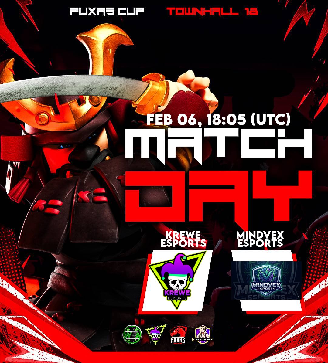 Week 2 of the PuXas Cup and we are coming in strong 🔥 
⸻ ⋆★⋆ ⸻ 
🏆 PuXas Cup <a href="/PuXasTitans/">PuXas Titans</a>
⚔️ Krewe Esports vs MindVex eSports
📅 6-Feb, 1pm EST/18:00 UTC