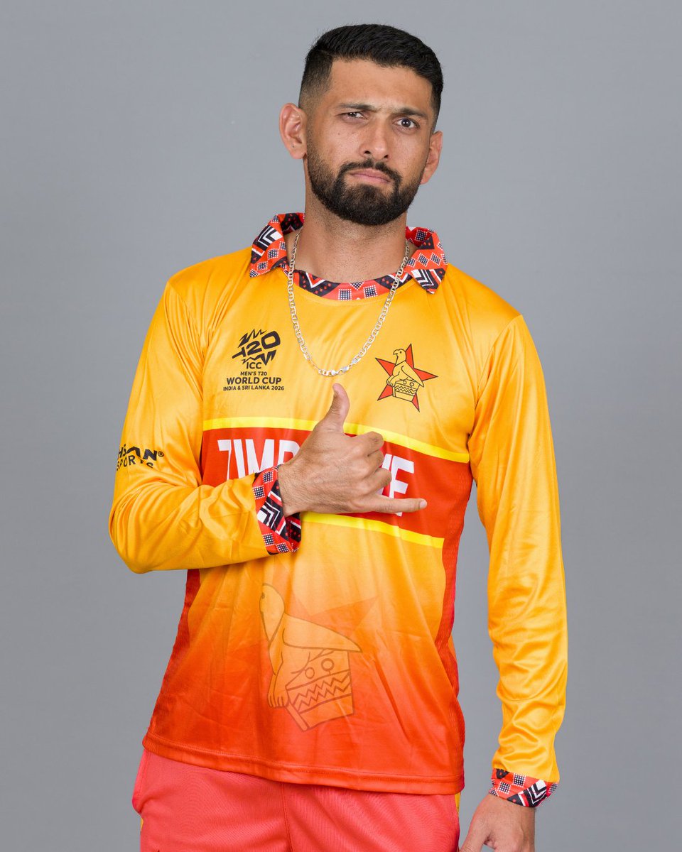 ICC's tweet photo. Zimbabwe are geared up for a return to the Men’s #T20WorldCup 💪

Watch the Chevrons in action at the tournament, starting February 7 ⚡

Pic 1- Sikandar Raza (C)
Pic 2- Brian Bennett
Pic 3- Blessing Muzarabani
Pic 4- Graeme Cremer https://t.co/X0F9Xktbva