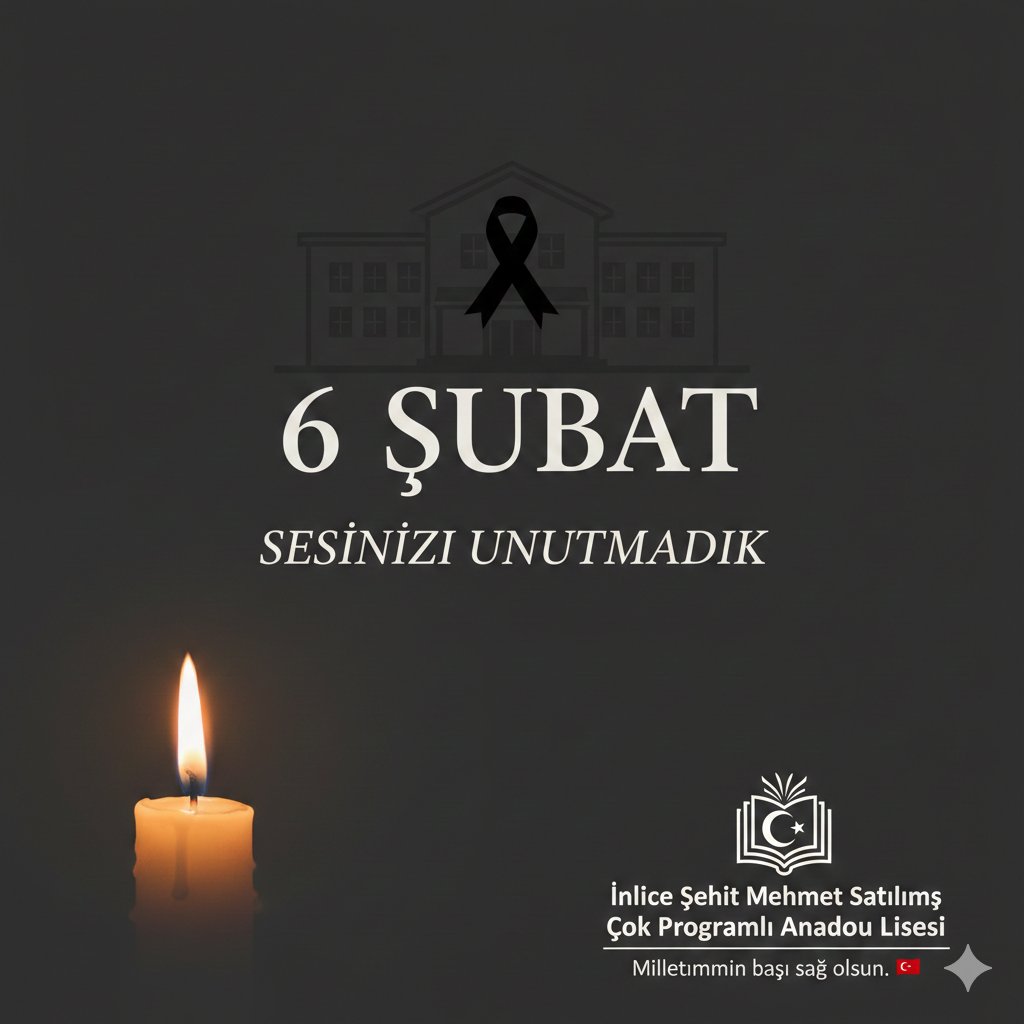 6 Şubat 2023'te yaşadığımız depremde hayatını kaybeden vatandaşlarımızı rahmetle anıyor, geride kalanlara sabır diliyoruz.

Hatırlamak, bilinçlenmek ve tedbir almak görevimizdir.

Asrın felaketinden ders almayı bir sorumluluk biliyoruz.