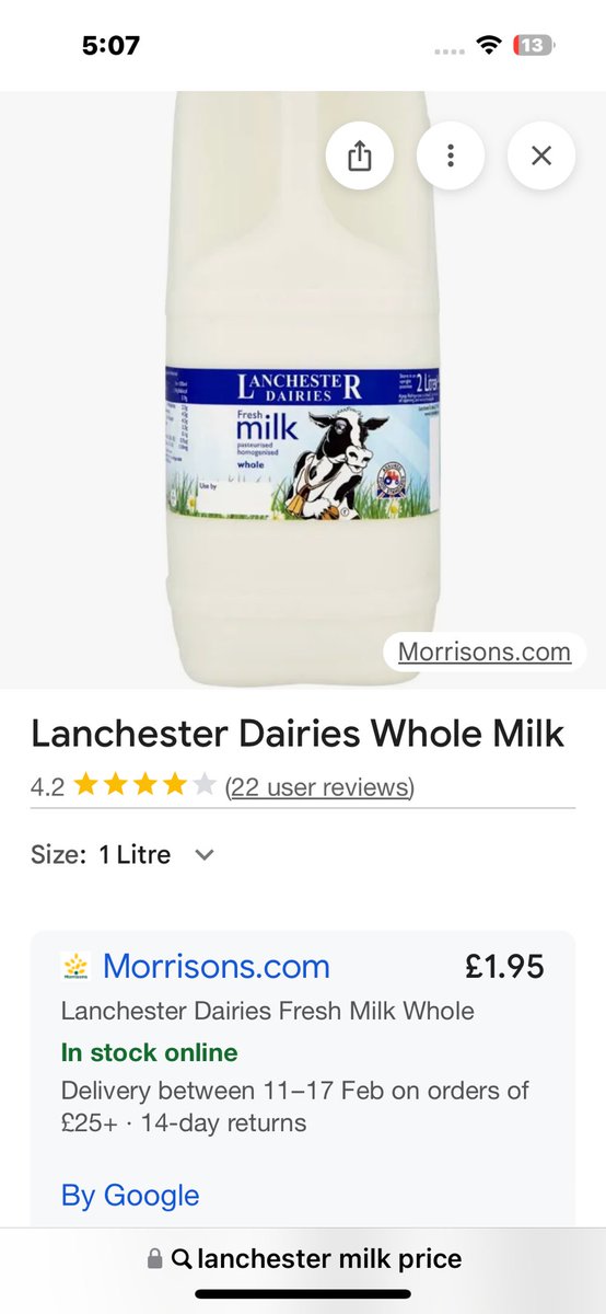 rattycastle's tweet image. Well just what you want on a cold miserable day ! More misery  another 1p of the price of a litre of #dairymilk
#Lanchester #dairy its sells in our local shop for £1.55 lwe will now get 30p ! #whoismilkingwho @FarmingUK