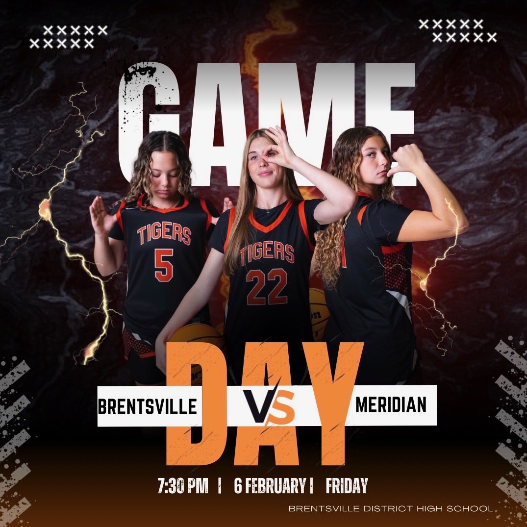 Big game tonight at home vs. Meridian! 

⏰ JV: 6 pm Varsity: 7:30 pm
📍 Brentsville High School