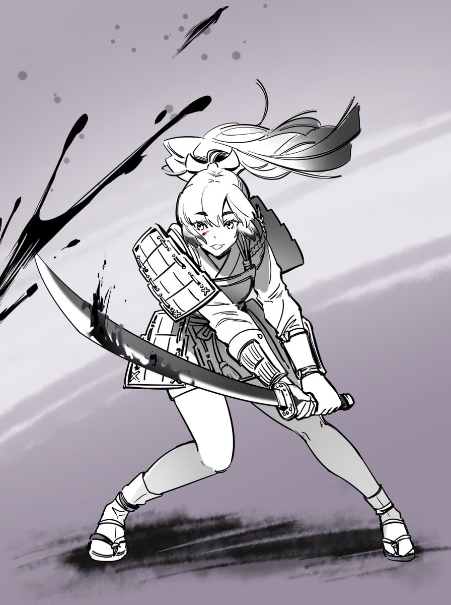 工作中邊聽豹子頭玩遊戲，聽到他想要性轉版（？）
覺得好像也不錯，女武士豹美塗塗

#No萬here