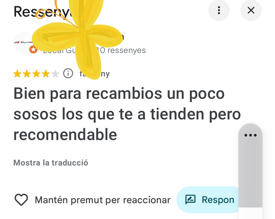 Els atenc jo, de fet hi ha el meu cognom sobre la porta de la botiga😅