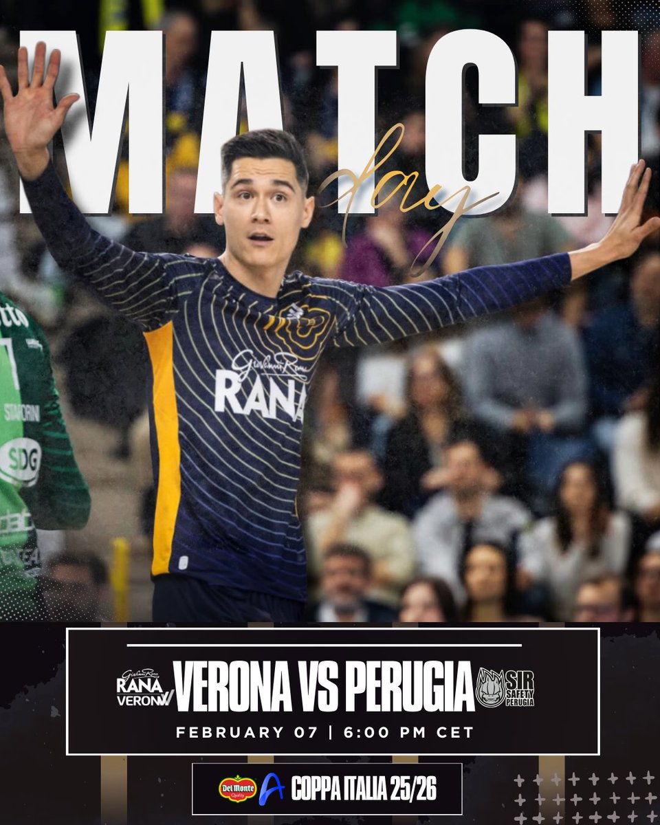 Micah11_Gallery's tweet image. Semifinals — Del Monte Italian Cup 🏆

⚔️: Rana Verona 🆚 Sir Susa Scai Perugia
📅: February 07 | 🕗 6:00 PM CET

#NoiVerona 💛💙
