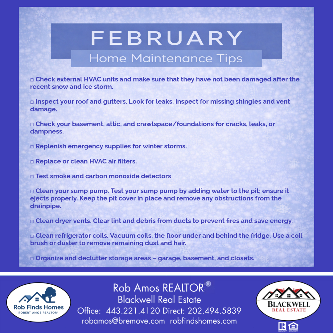 RobFindsHomes's tweet photo. February is the perfect time for a quick home checkup 

A few small maintenance tasks now - HVAC filters, safety detectors, dryer vents - can help avoid bigger issues later.

Save this checklist &amp; tackle it at your own pace.

Rob Amos, REALTOR® 
#FebruaryChecklist #RealEstateTips https://t.co/YMYDqZ0JHY
