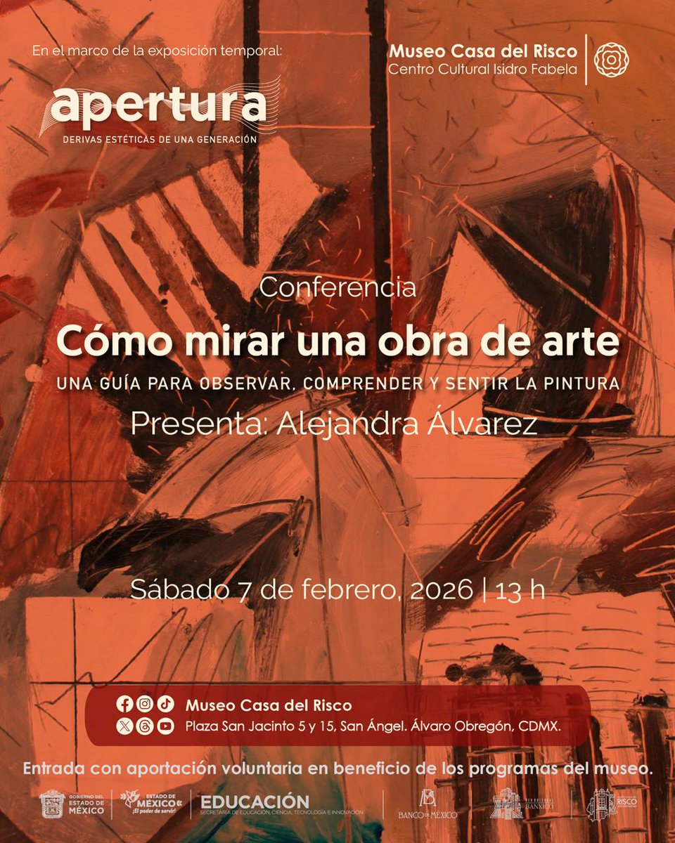 Ximenili's tweet photo. Es mañana sábado y va a estar buenísimo; la ponente tiene gran trayectoria 😎@museocasadelrisco https://t.co/UIE78rspZ6