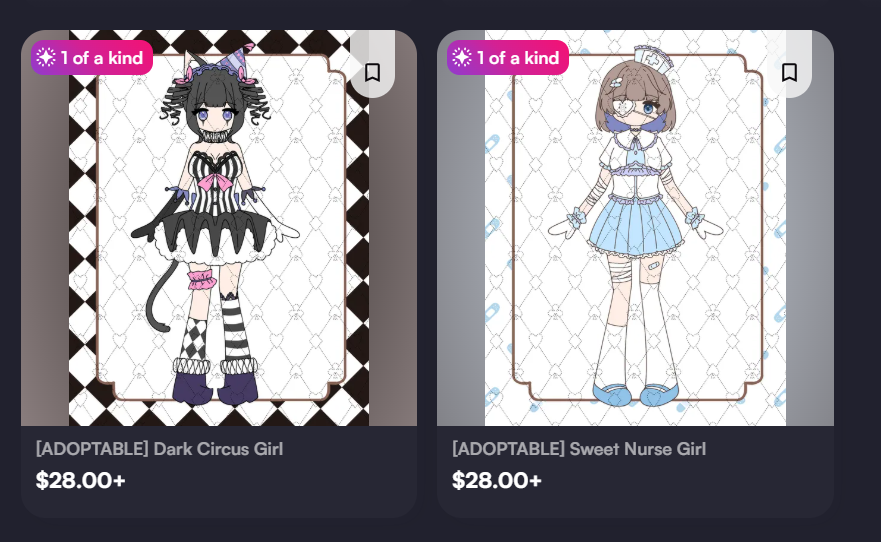pippicetta's tweet photo. (URGENT, HELP RT)

Hii, I have 2 adoptables, please go to my Vgen to purchase them ;;w;;)b thank youu !! https://t.co/nBSJVHTKdM

Untuk IDR, bisa take 175k/karakter, sudah sama komersil. Boleh DM aku kalo minat ya ;;w;;) https://t.co/Ne0PjfC0qu